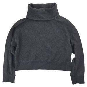 Zara | Gray, Cropped, Turtleneck Sweatshirt | Size Small